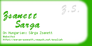 zsanett sarga business card